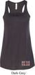 Union Jack Patch Bottom Print Ladies Flowy Racerback Tanktop