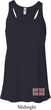 Union Jack Patch Bottom Print Ladies Flowy Racerback Tanktop