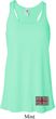 Union Jack Patch Bottom Print Ladies Flowy Racerback Tanktop