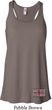 Union Jack Patch Bottom Print Ladies Flowy Racerback Tanktop