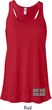 Union Jack Patch Bottom Print Ladies Flowy Racerback Tanktop