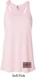 Union Jack Patch Bottom Print Ladies Flowy Racerback Tanktop