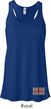 Union Jack Patch Bottom Print Ladies Flowy Racerback Tanktop
