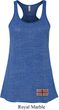 Union Jack Patch Bottom Print Ladies Flowy Racerback Tanktop