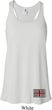 Union Jack Patch Bottom Print Ladies Flowy Racerback Tanktop
