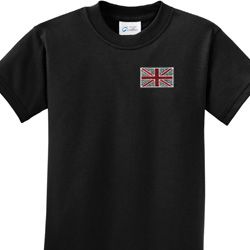 Union Jack Patch Kids Pocket Print Shirts