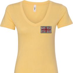 Union Jack Patch Ladies Pocket Print Shirts