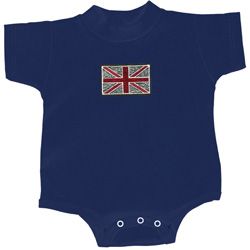 Union Jack Patch Middle Print Baby Onesie