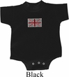 Union Jack Patch Middle Print Baby Onesie