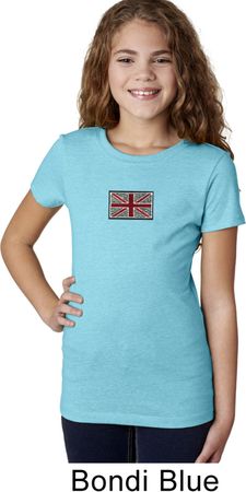Union Jack Patch Middle Print Girls Shirt