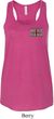 Union Jack Patch Pocket Print Ladies Flowy Racerback Tanktop