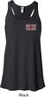Union Jack Patch Pocket Print Ladies Flowy Racerback Tanktop