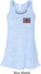 Union Jack Patch Pocket Print Ladies Flowy Racerback Tanktop
