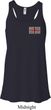 Union Jack Patch Pocket Print Ladies Flowy Racerback Tanktop