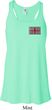 Union Jack Patch Pocket Print Ladies Flowy Racerback Tanktop