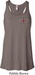 Union Jack Patch Pocket Print Ladies Flowy Racerback Tanktop