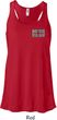 Union Jack Patch Pocket Print Ladies Flowy Racerback Tanktop