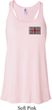 Union Jack Patch Pocket Print Ladies Flowy Racerback Tanktop