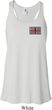 Union Jack Patch Pocket Print Ladies Flowy Racerback Tanktop