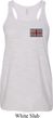 Union Jack Patch Pocket Print Ladies Flowy Racerback Tanktop