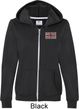 Union Jack Patch Pocket Print Ladies Full Zip Hoodie