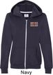 Union Jack Patch Pocket Print Ladies Full Zip Hoodie