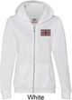 Union Jack Patch Pocket Print Ladies Full Zip Hoodie