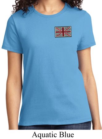 Union Jack Patch Pocket Print Ladies Shirt