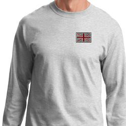 Union Jack Patch Pocket Print Long Sleeve Shirt