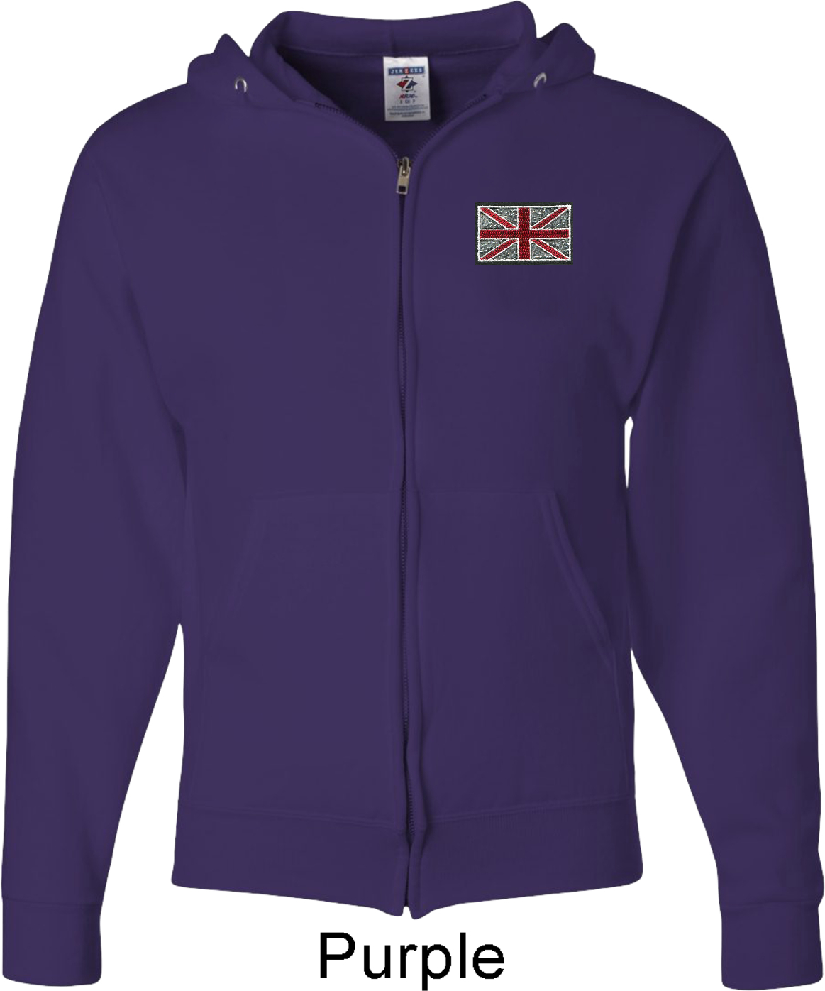 トップス PPFM union jack gimmick hoodie SOLD Union Jack Patch Pocket Print Mens Full Zip Hoodie