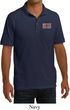 Union Jack Patch Pocket Print Mens Pique Polo Shirt