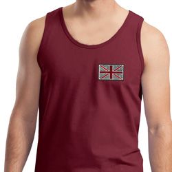 Union Jack Patch Pocket Print Mens Tank Top