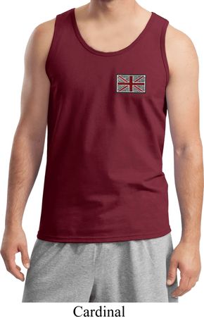 Union Jack Patch Pocket Print Mens Tank Top