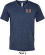 Union Jack Patch Pocket Print Mens Tri Blend V-neck Shirt