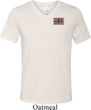Union Jack Patch Pocket Print Mens Tri Blend V-neck Shirt