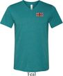 Union Jack Patch Pocket Print Mens Tri Blend V-neck Shirt