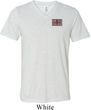 Union Jack Patch Pocket Print Mens Tri Blend V-neck Shirt