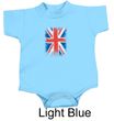 Union Jack Romper British UK Flag Small Print Infant Baby Creeper