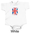 Union Jack Romper British UK Flag Small Print Infant Baby Creeper