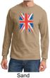 Union Jack Shirt British UK Flag Big Print Adult Long Sleeve Shirt
