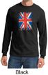 Union Jack Shirt British UK Flag Big Print Adult Long Sleeve Shirt
