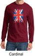 Union Jack Shirt British UK Flag Big Print Adult Long Sleeve Shirt