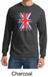 Union Jack Shirt British UK Flag Big Print Adult Long Sleeve Shirt