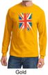 Union Jack Shirt British UK Flag Big Print Adult Long Sleeve Shirt