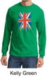 Union Jack Shirt British UK Flag Big Print Adult Long Sleeve Shirt