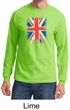 Union Jack Shirt British UK Flag Big Print Adult Long Sleeve Shirt
