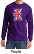 Union Jack Shirt British UK Flag Big Print Adult Long Sleeve Shirt