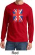 Union Jack Shirt British UK Flag Big Print Adult Long Sleeve Shirt