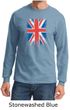 Union Jack Shirt British UK Flag Big Print Adult Long Sleeve Shirt