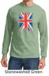 Union Jack Shirt British UK Flag Big Print Adult Long Sleeve Shirt